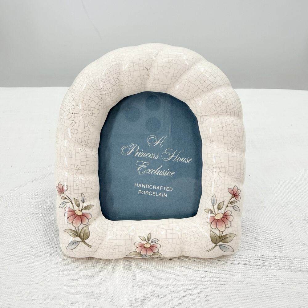 Princess House Exclusive Porcelain Picture Frame #712 Floral NEW in BOX